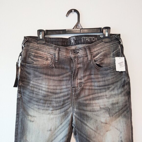 PRPS Distressed Black and Gray Jeans - Picture 2 of 5